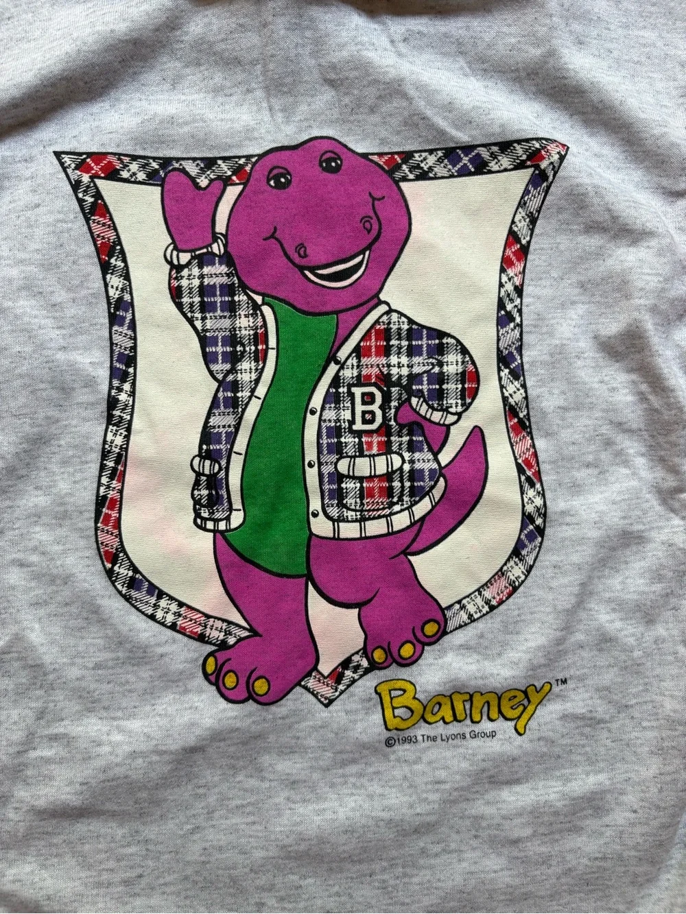 Vintage 1993 Barney Kids Long Sleeve Tee
